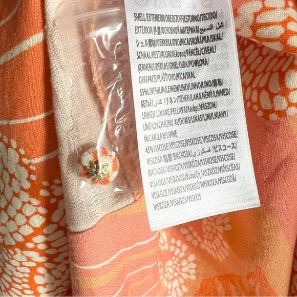 FARM Rio x Anthropologie Linen Blend Strapless Drop-Waist Maxi Dress Size XL
